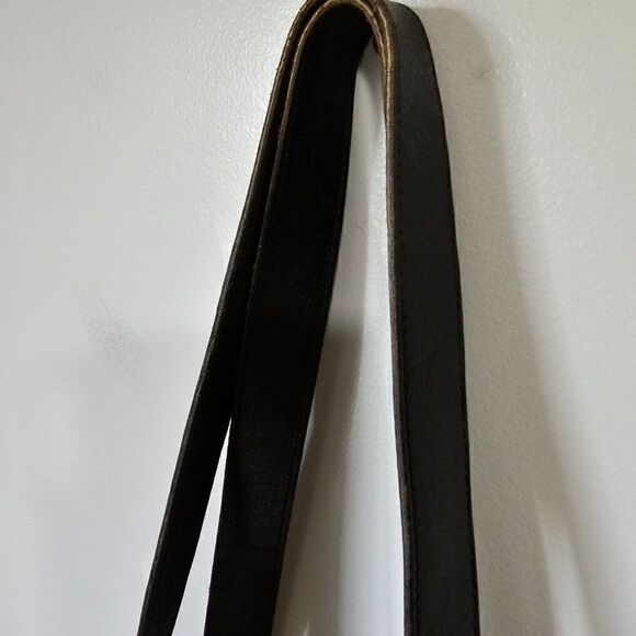 VINTAGE OROTON LARGE BLACK GENUINE COWHIDE SHOULDER BAG - Picture 4 of 16